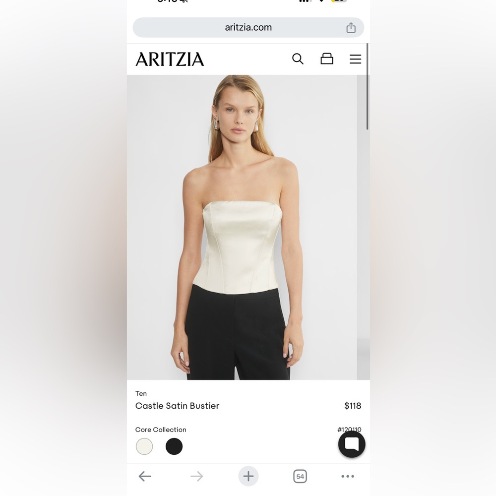 Ten Castle Satin Bustier Aritzia